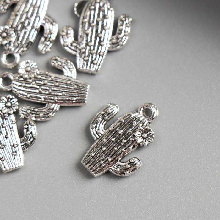 Декор для творчества металл "Кактус с цветочком" серебро 2х1,5 см 
Декор для творчества металл "Кактус с цветочком" серебро 2х1,5 см