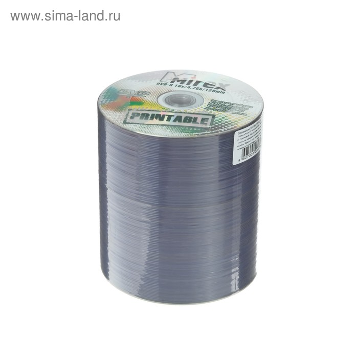 Диск DVD-R Mirex Printable Inkjet, 16x, 4.7 Гб, спайка, 100 шт
Диск DVD-R Mirex Printable Inkjet, 16x, 4.7 Гб, спайка, 100 шт