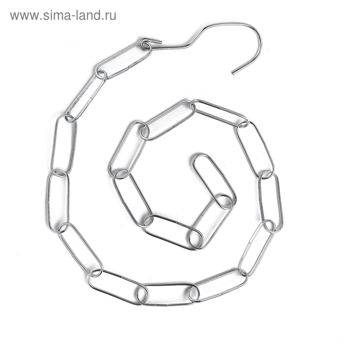 фото Цепочка-держатель для плечиков, звено 5,5*2, l=108см, цвет серебро