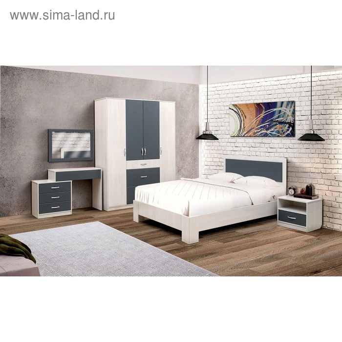 Спальня «Венеция 6», кровать 140 × 200 см, шкаф 4-х дверный, 2 тумбочки, зеркало, стол туалетный
Спальня «Венеция 6», кровать 140 × 200 см, шкаф 4-х дверный, 2 тумбочки, зеркало, стол туалетный