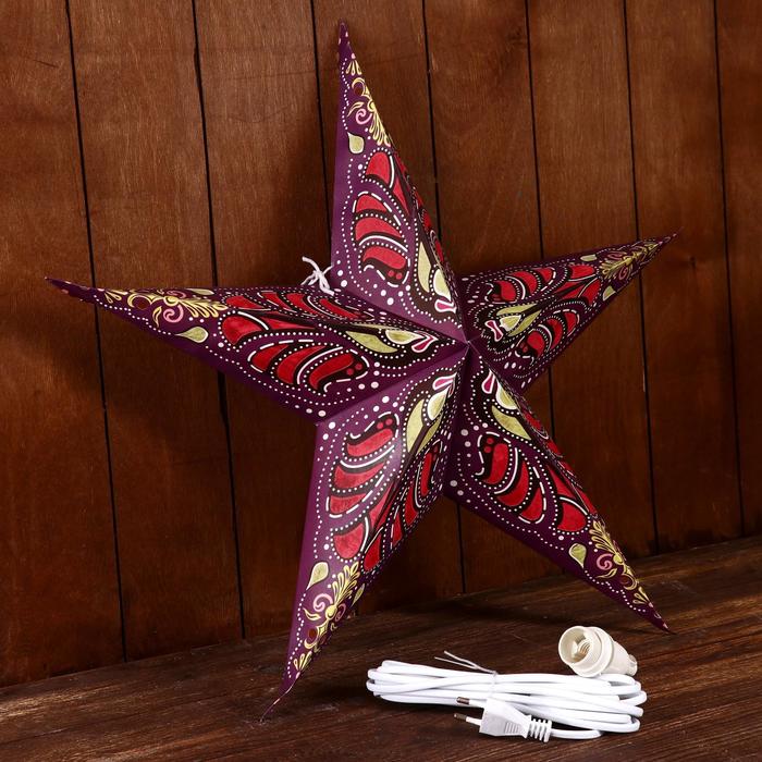 Светильник бумажный "Звезда" 1х25Вт Е14 узорчатый -2 60х55х24 см
Светильник бумажный "Звезда" 1х25Вт Е14 узорчатый -2 60х55х24 см