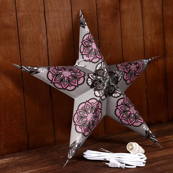 Светильник бумажный "Звезда" 1х25Вт Е14 сиреневые узоры 60х55х24 см
Светильник бумажный "Звезда" 1х25Вт Е14 сиреневые узоры 60х55х24 см