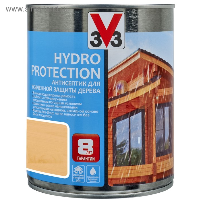 Акриловый антисептик для дерева HYDRO PROTECTION полуглянец Белый 0,9л.
Акриловый антисептик для дерева HYDRO PROTECTION полуглянец Белый 0,9л.