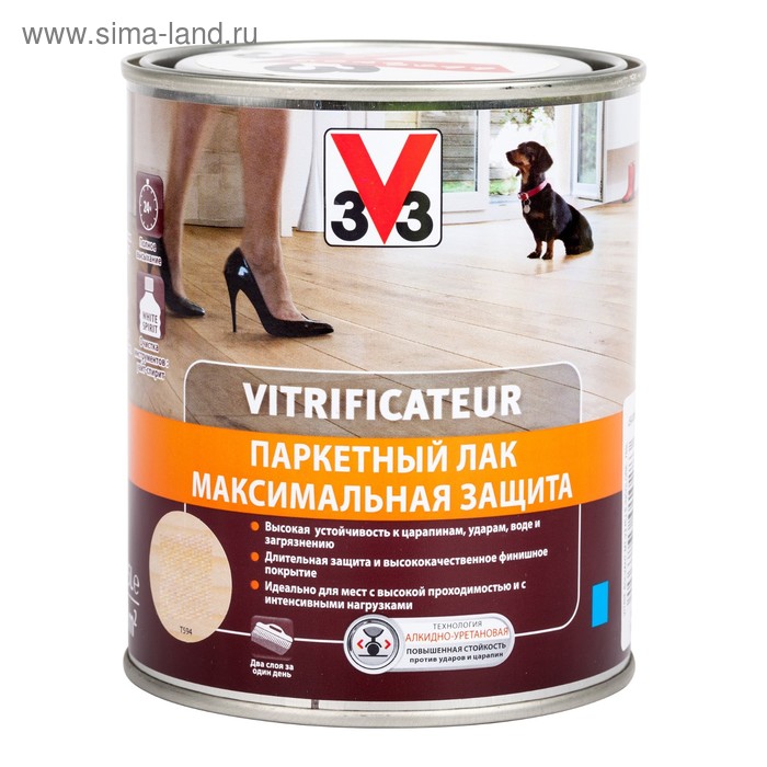 Лак паркетный полиуретановый алкидный, Максимальная защита, полуглянец 0,75л
Лак паркетный полиуретановый алкидный, Максимальная защита, полуглянец 0,75л