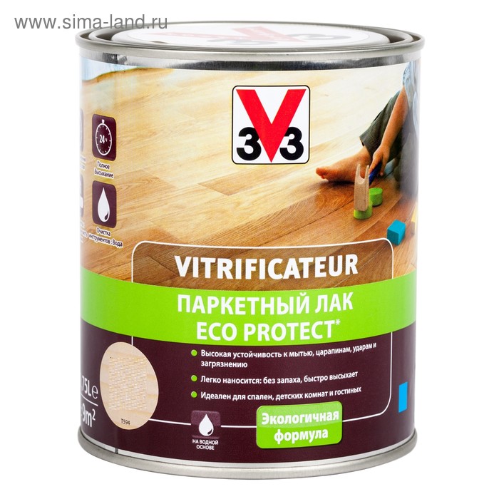 Лак паркетный полиуретановый акриловый ECO PROTECT глянец 0,75л
Лак паркетный полиуретановый акриловый ECO PROTECT глянец 0,75л