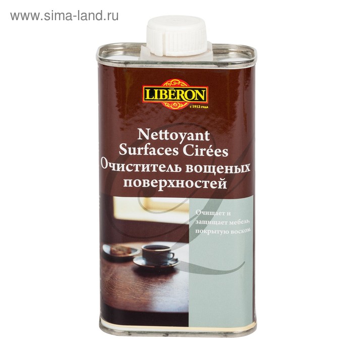 LIBERON Очиститель вощеных поверхностей 0,25л.
LIBERON Очиститель вощеных поверхностей 0,25л.