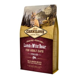 Cухой корм Carnilove Lamb Wild Boar Sterilised для кошек, ягнёнок/дикий кабан, 2 кг
Cухой корм Carnilove Lamb Wild Boar Sterilised для кошек, ягнёнок/дикий кабан, 2 кг