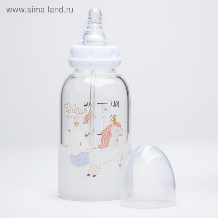 Бутылочка для кормления 250 мл., стекло, цвет белый, антиколик 
Бутылочка для кормления 250 мл., стекло, цвет белый, антиколик