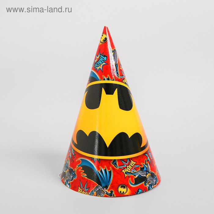 Колпак бумажный «Бэтмен», набор 6 шт.
Колпак бумажный «Бэтмен», набор 6 шт.