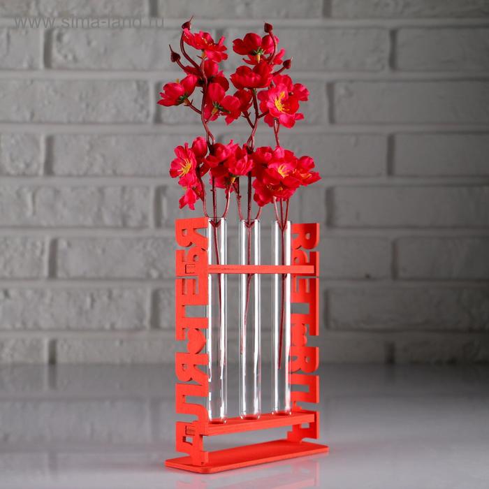 Кашпо деревянное 12.7×4.8×17.2 см с 3 колбами "Для тебя", красный Дарим Красиво
Кашпо деревянное 12.7×4.8×17.2 см с 3 колбами "Для тебя", красный Дарим Красиво