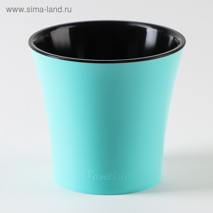 Кашпо со вставкой «Арте», 600 мл, цвет мятный-чёрный
Кашпо со вставкой «Арте», 600 мл, цвет мятный-чёрный