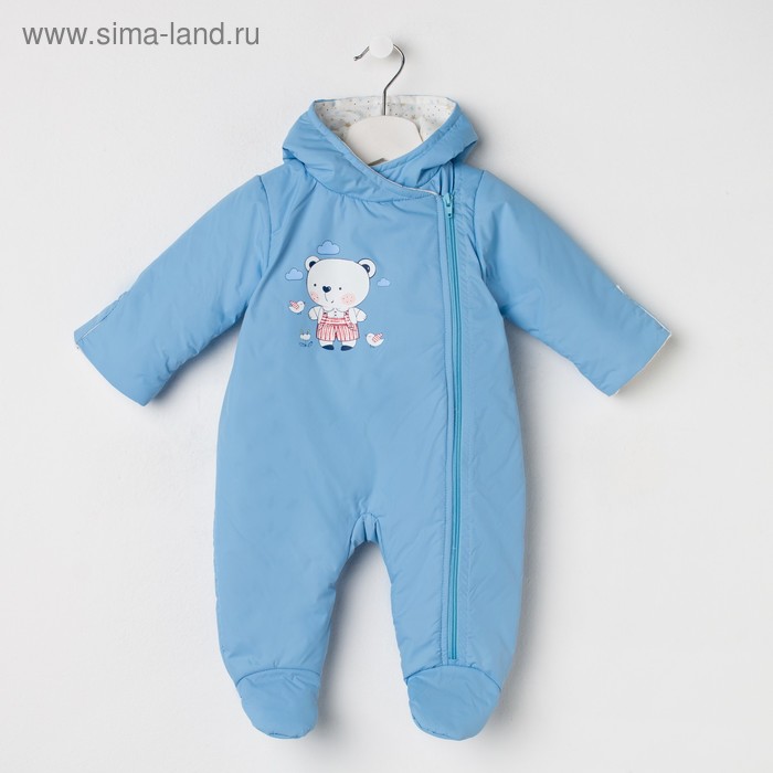 Комбинезон детский, цвет голубой/принт микс, рост 62 см 
Комбинезон детский, цвет голубой/принт микс, рост 62 см