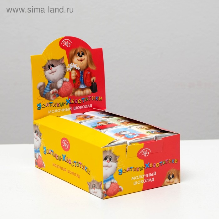 Шоколад молочный "Усатики-Хвостатики", 12 г
Шоколад молочный "Усатики-Хвостатики", 12 г