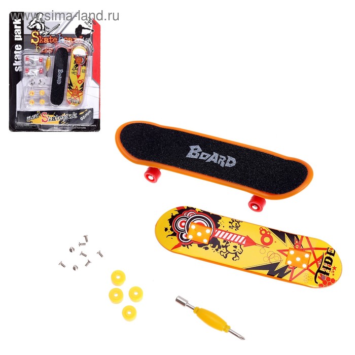 Пальчиковый скейтборд «Олли», со сменной доской и аксессуарами, МИКС
Пальчиковый скейтборд «Олли», со сменной доской и аксессуарами, МИКС