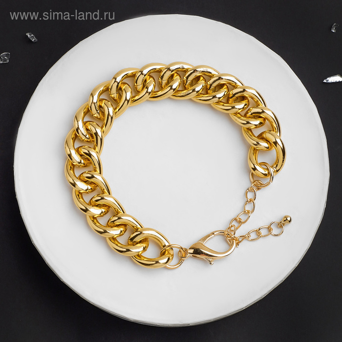 Браслет металл "Цепь" грань, цвет золото, 17,5см
Браслет металл "Цепь" грань, цвет золото, 17,5см