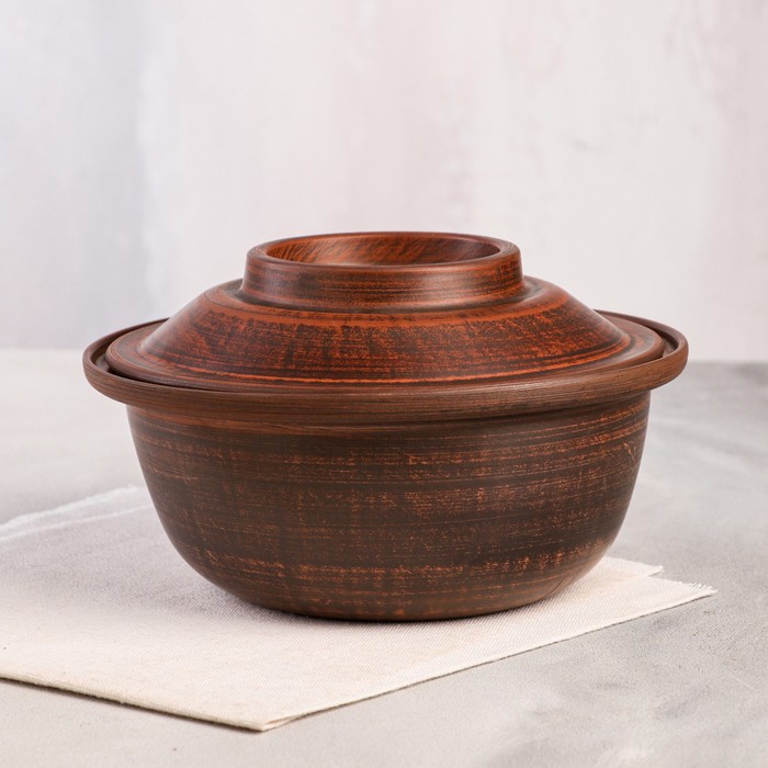 Горшок для запекания с крышкой "Глинка", гладкий, красная глина, 1 л
Горшок для запекания с крышкой "Глинка", гладкий, красная глина, 1 л