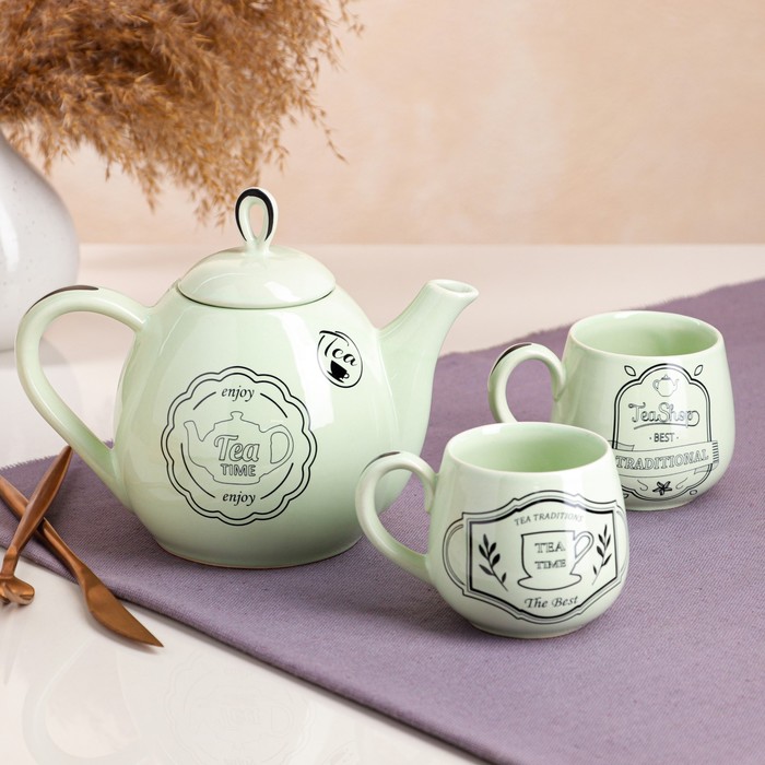 Чайный набор "Петелька", 3 предмета, ментол, чай, 0.8/0.22 л, микс
Чайный набор "Петелька", 3 предмета, ментол, чай, 0.8/0.22 л, микс