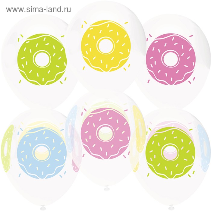 Шар латексный 12" «Пончики», пастель, кристалл, 4-сторонний, набор 50 шт.
Шар латексный 12" «Пончики», пастель, кристалл, 4-сторонний, набор 50 шт.