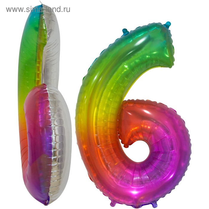 Шар фольгированный 34" «Цифра шесть», мармеладный леденец, градиент
Шар фольгированный 34" «Цифра шесть», мармеладный леденец, градиент