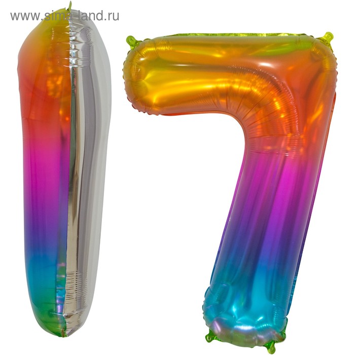 Шар фольгированный 34" «Цифра семь», мармеладный леденец, градиент 
Шар фольгированный 34" «Цифра семь», мармеладный леденец, градиент