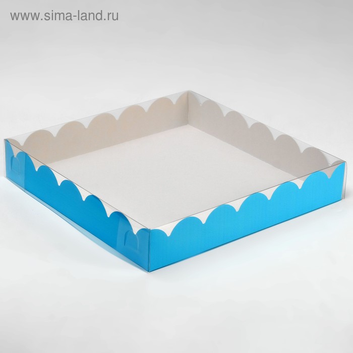 Коробочка для печенья с PVC крышкой, голубая, 35 х 35 х 6 см
Коробочка для печенья с PVC крышкой, голубая, 35 х 35 х 6 см