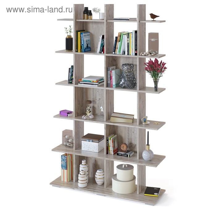 Стеллаж «СТ-6», 1200× 356× 1982 мм, цвет дуб юкон 
Стеллаж «СТ-6», 1200× 356× 1982 мм, цвет дуб юкон