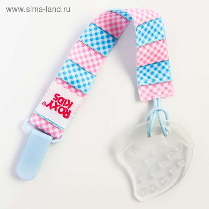 Прорезыватель на держателе, цвет голубой-розовый
Прорезыватель на держателе, цвет голубой-розовый