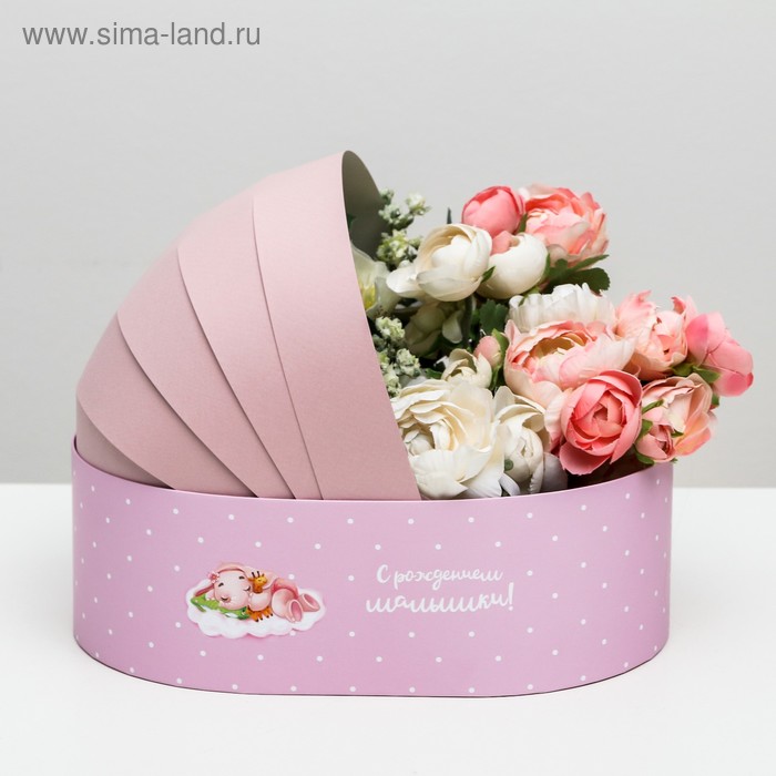 Коробка для цветов люлька «Милая доченька», 30 х 20 х 10 см
Коробка для цветов люлька «Милая доченька», 30 х 20 х 10 см