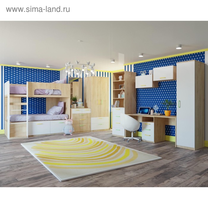 фото Пенал закрытый с полками «стайл», 450 × 550 × 2110 мм, цвет дуб сонома / белый фортис-м