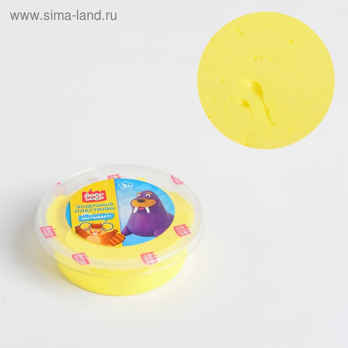 Воздушный пластилин «ДобрБобр», жёлтый, 50 мл
Воздушный пластилин «ДобрБобр», жёлтый, 50 мл