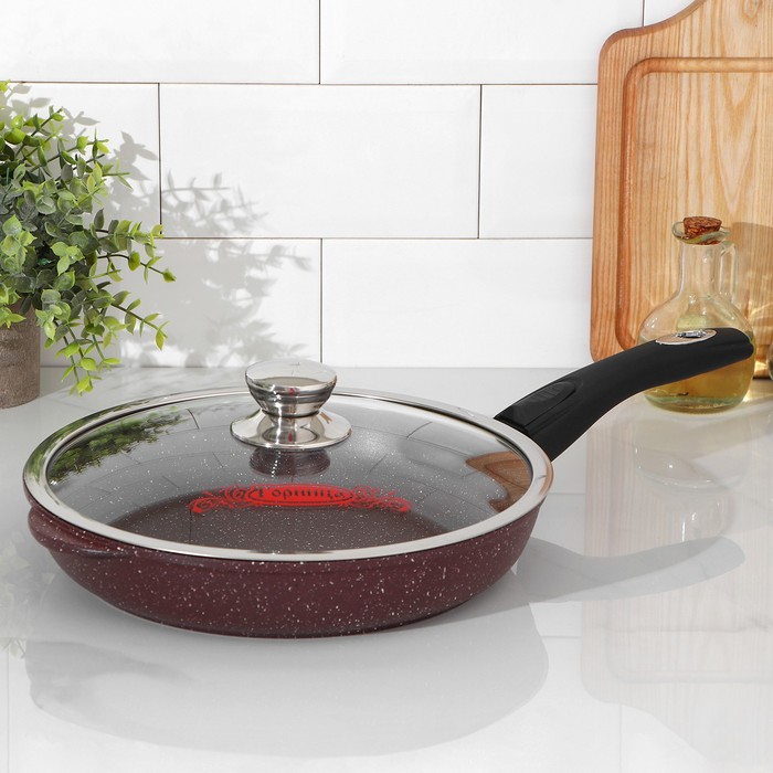 Сковорода «Шоколад», d=28 см, h=5,5 см, съёмная ручка, стеклянная крышка, антипригарное покрытие, цвет коричневый
Сковорода «Шоколад», d=28 см, h=5,5 см, съёмная ручка, стеклянная крышка, антипригарное покрытие, цвет коричневый