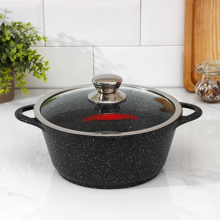 Кастрюля «Гранит», 3 л, стеклянная крышка, антипригарное покрытие
Кастрюля «Гранит», 3 л, стеклянная крышка, антипригарное покрытие