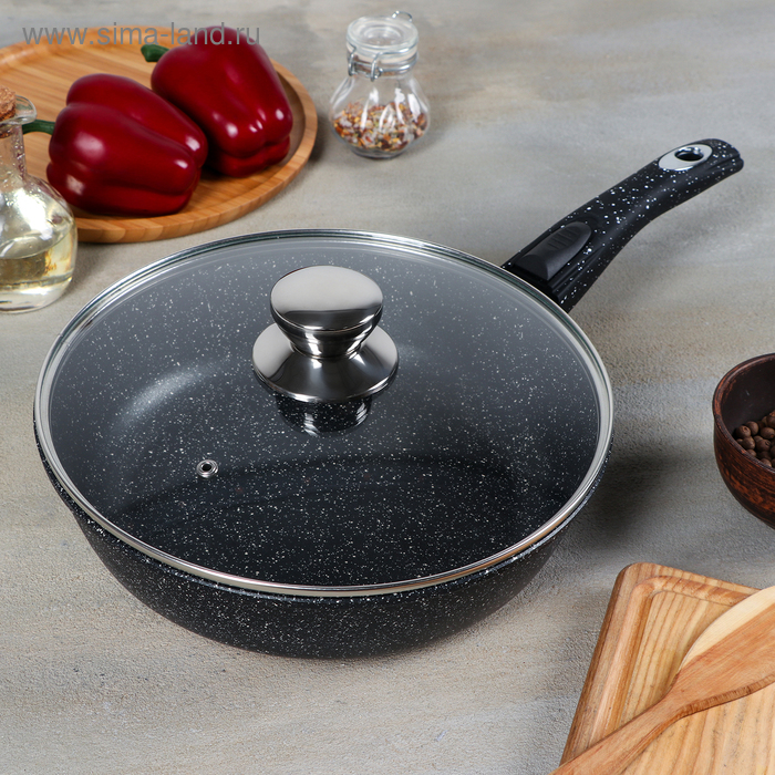 Сковорода «Гранит», d=26, съёмная ручка, стеклянная крышка
Сковорода «Гранит», d=26, съёмная ручка, стеклянная крышка