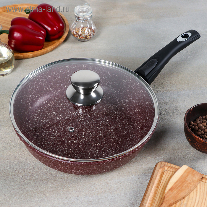 Сковорода «Шоколад», d=26 см, съёмная ручка, стеклянная крышка, антипригарное покрытие, цвет коричневый
Сковорода «Шоколад», d=26 см, съёмная ручка, стеклянная крышка, антипригарное покрытие, цвет коричневый
