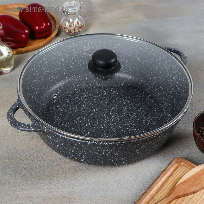 Жаровня «Графит», 5,5 л, 32×9,5 см, стеклянная крышка, антипригарное покрытие, цвет серый
Жаровня «Графит», 5,5 л, 32×9,5 см, стеклянная крышка, антипригарное покрытие, цвет серый