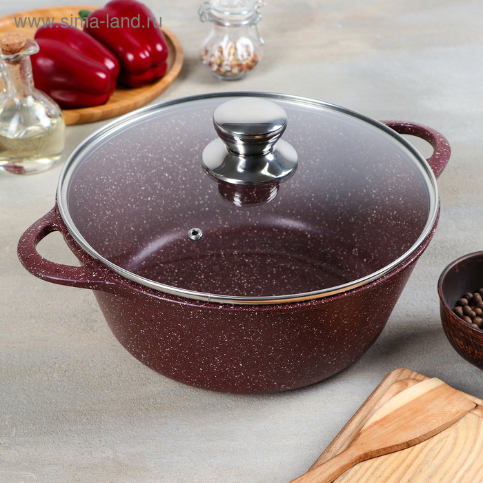 Кастрюля «Шоколад», 4 л, стеклянная крышка 
Кастрюля «Шоколад», 4 л, стеклянная крышка