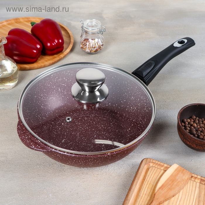 Сотейник «Шоколад», d=24 cм, съёмная ручка, стеклянная крышка
Сотейник «Шоколад», d=24 cм, съёмная ручка, стеклянная крышка