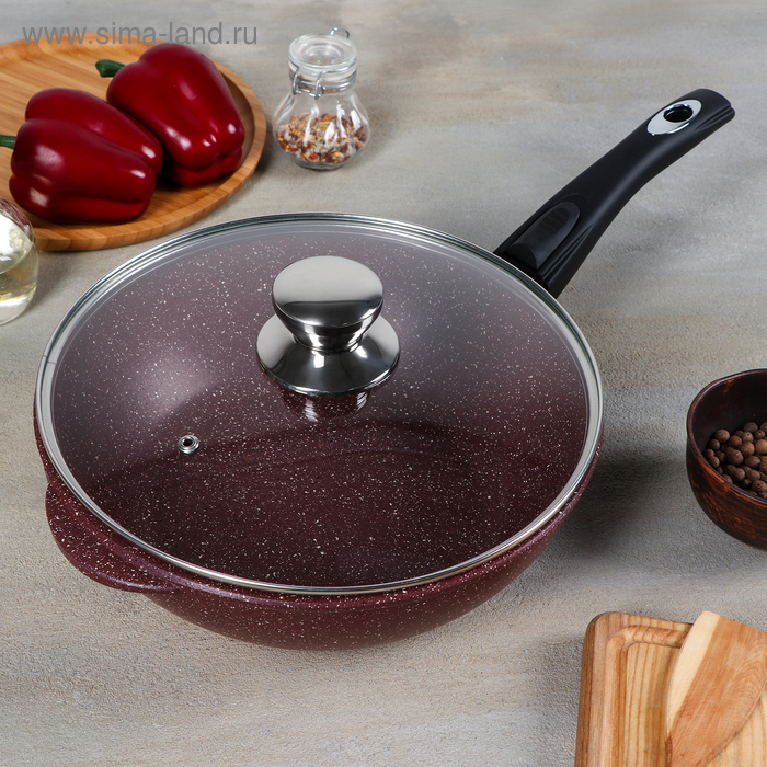 Сотейник «Шоколад», d=26 см, съёмная ручка, стеклянная крышка, антипригарное покрытие, цвет коричневый
Сотейник «Шоколад», d=26 см, съёмная ручка, стеклянная крышка, антипригарное покрытие, цвет коричневый