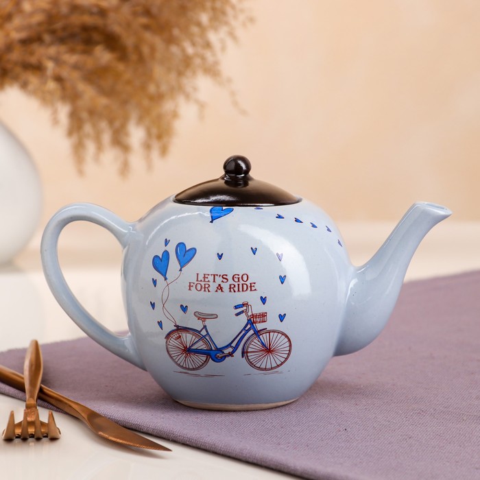 Чайник для заварки "Let's go for a ride", голубой, 0.7 л
Чайник для заварки "Let's go for a ride", голубой, 0.7 л
