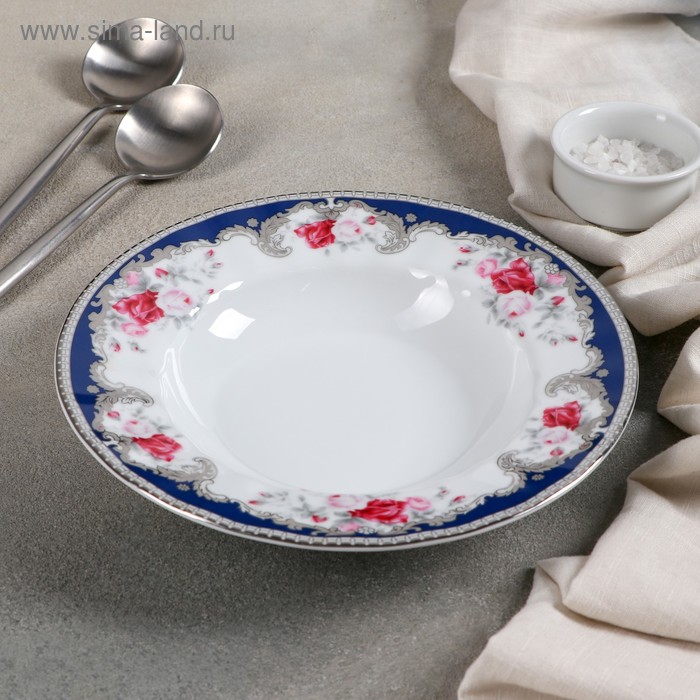 фото Тарелка глубокая «роза вензель», d=21,5 см czech gold hands