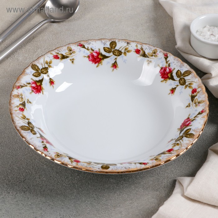 фото Тарелка глубокая «шиповник», d=22,5 см czech gold hands