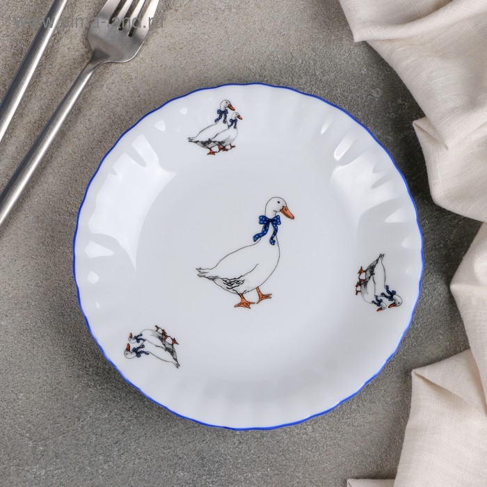 фото Тарелка десертная «гуси», d=17 см czech gold hands
