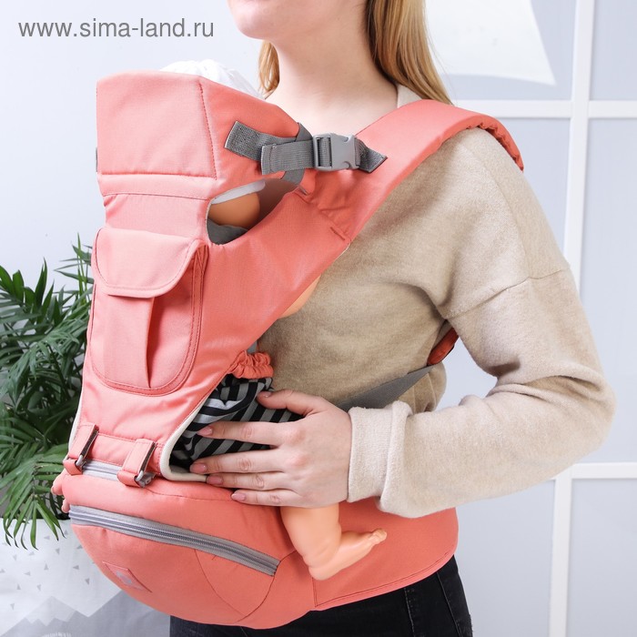 Рюкзак-кенгуру/хипсит с карманом, цвет персиковый
Рюкзак-кенгуру/хипсит с карманом, цвет персиковый