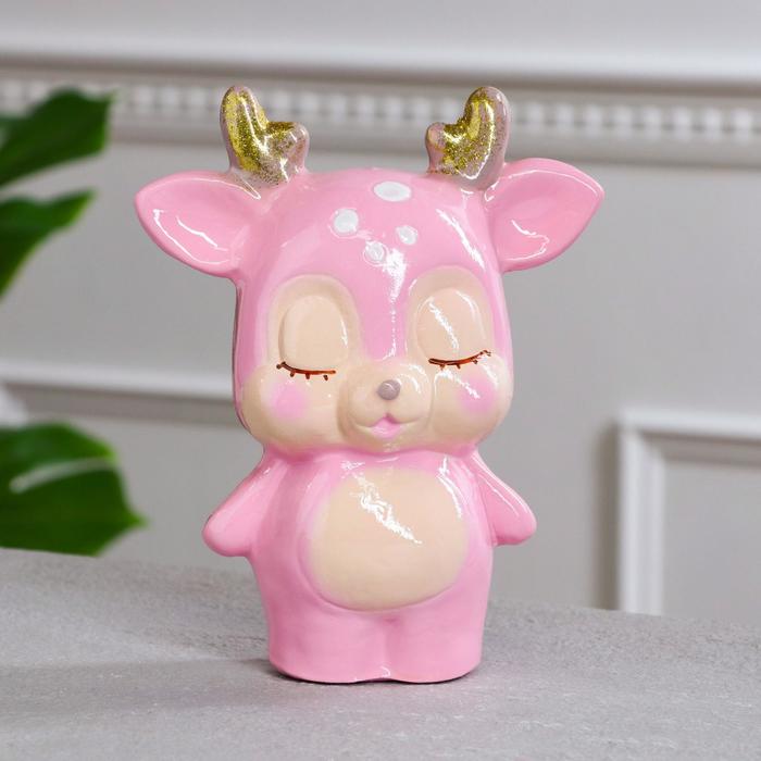 Копилка "Оленёнок", розовая, керамика, 19 см
Копилка "Оленёнок", розовая, керамика, 19 см