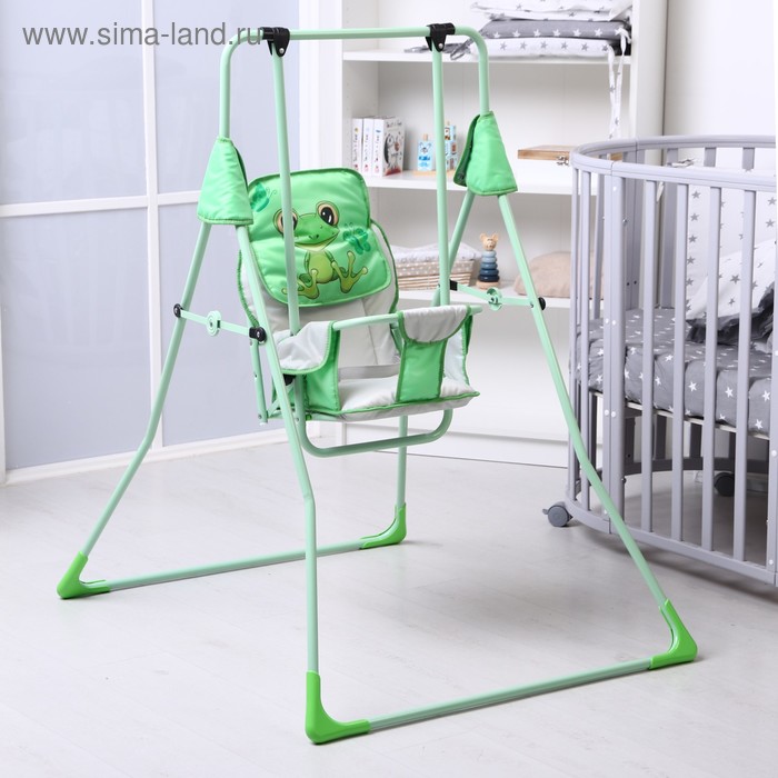 Качели детские напольные «Лягушонок», зеленые 
Качели детские напольные «Лягушонок», зеленые