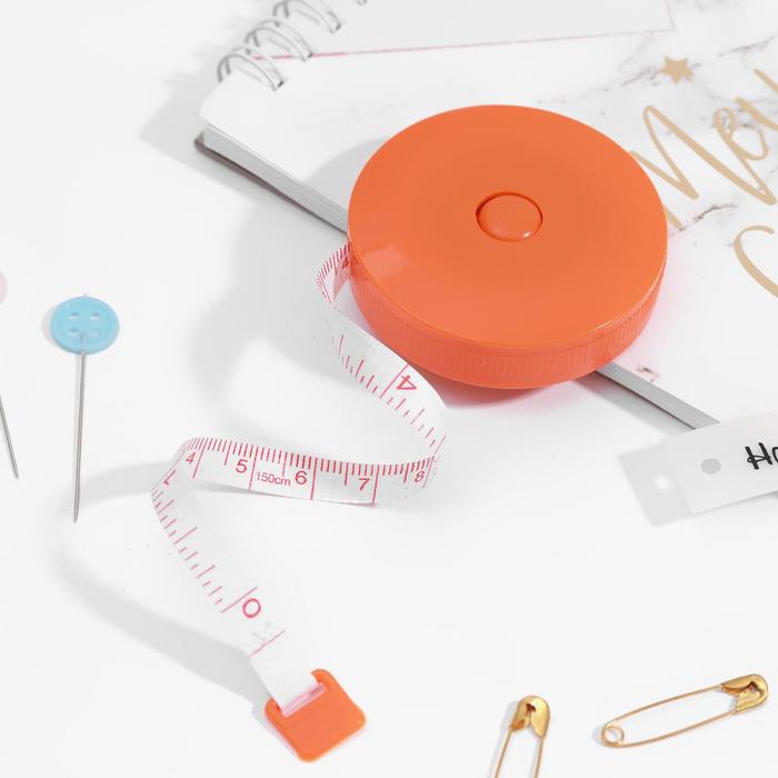 Сантиметровая лента-рулетка, 150 см (см/дюймы), цвет МИКС
Сантиметровая лента-рулетка, 150 см (см/дюймы), цвет МИКС