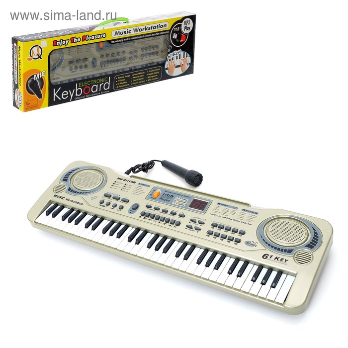 Синтезатор «Музыкант», с микрофоном, 61 клавиша
Синтезатор «Музыкант», с микрофоном, 61 клавиша