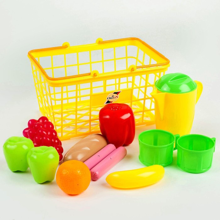 фото Набор «корзина малая с посудой и продуктами», микс orion toys