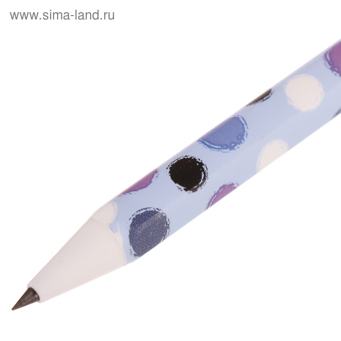 фото Карандаш механический цанговый 2 мм fungraphix «горошки», нв, шестигранный, пластиковый корпус, с точилкой brunovisconti