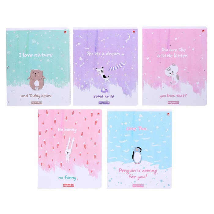 Тетрадь 48 листов в клетку "Зефирные Мечты", обложка мелованный картон, ламинация Soft Touch, фольга, МИКС 
Тетрадь 48 листов в клетку "Зефирные Мечты", обложка мелованный картон, ламинация Soft Touch, фольга, МИКС